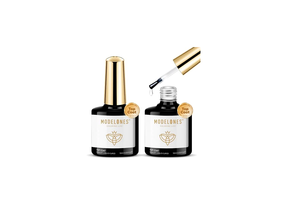 Modelones Gel Top Coat, 2Pcs 10ml
